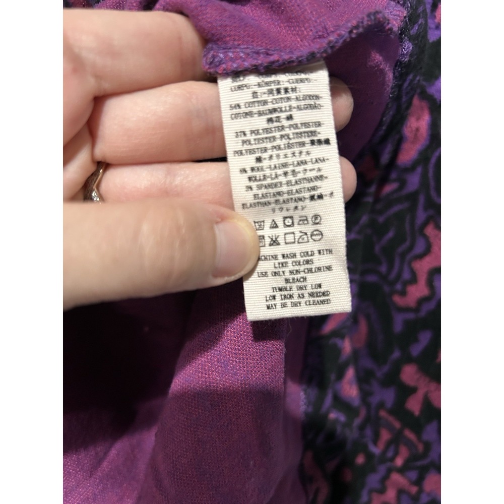 Free People Sleeveless Mock Neck Mini Dress-Short-Black Purple Pink-XS - Picture 5 of 5